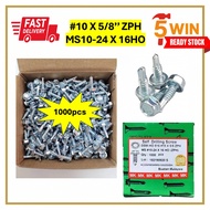 MK DS-HO 516 Self Drilling Screw (1000pcs)🔥 Ready Stock 🔥 Roof Metal Screw / Skru Besi Bumbung (#10 
