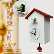 SKEuropean-Style Creative Cuckoo Clock Decorative Hanging Clock for Living Room Wall-Mounted Clock Mute Quartz Clock Clock