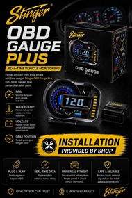 Stinger A590 Plus OBD Meter Digital Plus Scanner Alarm Speed Gauge Display Hud Water Temp RPM Turbo