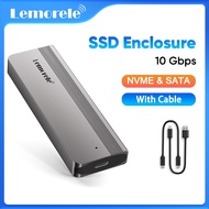 Lemorele M.2 Nvme And Sata SSD Enclosure SSD Reader External Sata SSD Case
