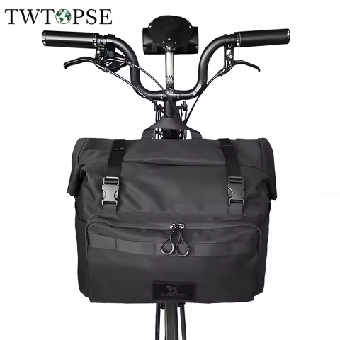 TWTOPSE 27.5L Folding Bike Bag For Brompton Bicycle Borough Roll Top Large Laptop Tool Bottle High-C