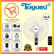 Toyomi 16" Wall Fan with remote FW 4518R | Installation Available