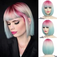 Xu Chang Wig Bobo Head Wig Full Headgear wigs Short Hair Straight Hair-Xiaowang's Grocery Store