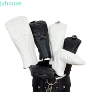JYHOUSE Golf Wood Cover, PU Leather Dustfroof Golf Headcover, Protective Cover Hybrid 2 Color Waterp