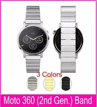 Link Bracelet Metal Watchbands Stainless Steel Watch Bands strap for Moto 360 2nd Generation Moto 360 2