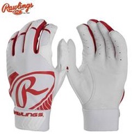 貝斯柏~日本進口 Rawlings 羅林斯 BR51BG-SC 棒壘球天然羊皮打擊手套 白紅色 超低特價$750/雙