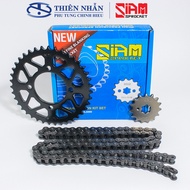 Nhông sên dĩa SIAM xe Exciter 135/2009 (428S-114L 15T-39T)