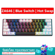【จัดส่งภายใน 3 วัน】 ZIFRIEND KA646 63คีย์คีย์บอร์ดแบบกลไกคีย์บอร์ดสำหรับเล่นเกมแบบมีสาย Backlit Hot-