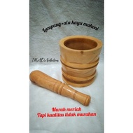 KAYU Spice Collision/Pestle+Mahogany Pestle Thick And Sturdy/Spice Collision Made Of Wood/Wooden Mortar set