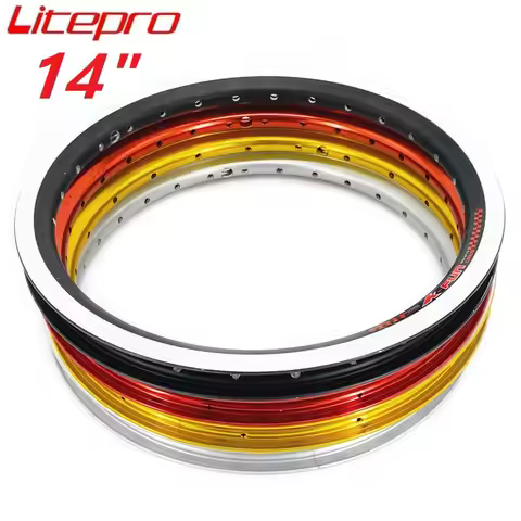 Litepro 14" Kids Bicycle Folding Bike Rims 20-28 Hole Aluminum Alloy Double Wall 254 Wheel Rims BYA4