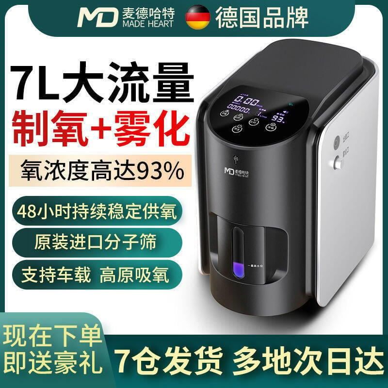 🔥熱銷💥 德國品牌制氧機老人用吸氧機家用便攜小型車載高原氧氣機家庭醫療