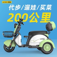 German Auke Electric Tricycle Household Small Pick-up Children Adult Riding Lithium Battery Elderly Battery Car
