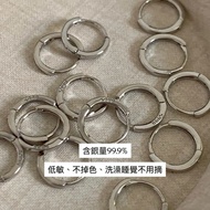 [Silver Content 99.9%] Daily All-Match Hoop Earrings s999 Sterling Silver C82 C83 C84