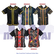 🔥 Baju T-shirt Corak Traditional Sabah (Collar) Etnik Sabah Sarawak Harga Borong Ready Stock