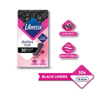 Libresse Dailies Style Black Liner (30s) | panty liner | sanitary pad | tuala wanita | pad wanita