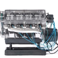 【JJL】-Mini V8 Engine Model Kit Internal Combustion Model V8 Motor Simulation Eight Cylinder Engine C