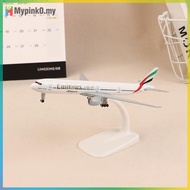 Mypink 20cm B777 UAE Emirates Airline Boeing 777 Aircraft Model Die-casting Alloy Metal Airplane Wit