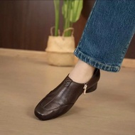 Winter Retro Low Heel Casual Side-Zip Women's Shoes