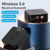Smart Nfc Rca 3.5mm Aux Hifi Wireless Blue Tooth 5.0 Transmitter Nfc Audio Receiver Bt Nfc Adapter f
