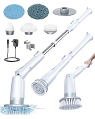 LABIGO Electric Spin Scrubber LA3 Pro, Cordless Bathroom Scrubber with 5 Replacement Head, 3 Adjusta