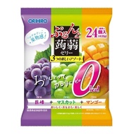 ORIHIRO Purunto蒟蒻果凍 大袋 0卡路里 巨峰葡萄+水晶葡萄+芒果  24個裝