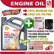 S2U Original Engine Oil Shell Helix Ultra 5W-40 Fully Synthetic 4Liter API SP ACEA A3 B4 Minyak Hitam Kereta Turbo 5W40