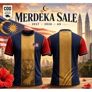 2026 Malaysia Independence Day 69th Anniversary Tiger T-shirt Short Men's Casual Fashion Gift Large 