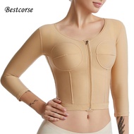 Bestcorse XXS XS Breast Augmentation Support Bra Post Surgery Compression Liposuction Garment Body Shaper Tummy Girdle For Operation Surgical Chest Shapewear Top Women With Sleeves Arm Slimmer Arm Shaper For Woman Slimming Slim Belly Corset Plus Size