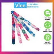 Set of 10 colored paper nail files (patterns) - paper files (17x1.5cm)