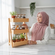 [ASSEMBLE] Minimalist Multipurpose 3-Tier Wooden Shelf Solid Wood