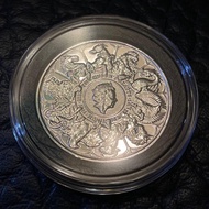 Platinum十神獸鉑金幣 2022 1 oz Great Britain Queen’s Beasts Completer Platinum Coin 2022年 英女皇與十神獸鉑金幣 1盎司  