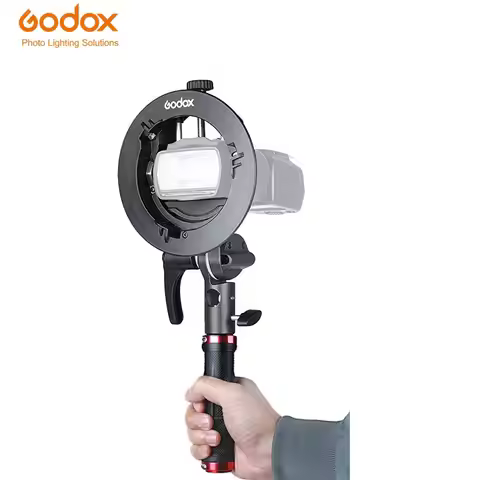 Godox S2 Speedlite Bracket S1 Updated S-Type Bowens Flash Holder Mount for Godox V1 V860III AD200 AD