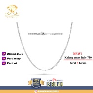 Tranding 💵 SINAR BERLIAN kalung Italy Emas putih asli750 terbaru