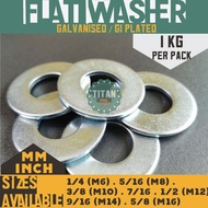 Per KG - Flat Washer / Flatwasher / Plain Washer (Galvanised GI-Plated)