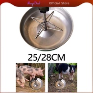 [MagiDeal] Automatic Feeder for Pigs Stainless Steel Waterer Livestock Fodder Tray for Farm Animals 