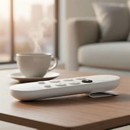 White Google TV Chromecast 4K Compatible Remote  Alat kawalan jauh serasi Chromecast 4K Google TV Pu