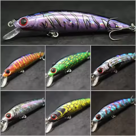 wLure Fishing Lure 9cm 7g Plastic beads to Make Crisp Sound Fresh Water Floating Minnow Bronzing and