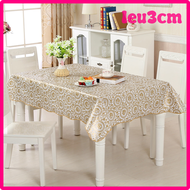 [LEUC3M] ผ้าน้ำมันสีทองผ้าคลุมผ้าปูโต๊ะบนโต๊ะผ้าปูโต๊ะรอมฎอนผ้าปูโต๊ะกันน้ำเปื้อนสำหรับห้องครัวซึมผ่านไม่ได้