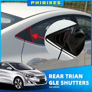 Hyundai Elantra Avante MD 2011-2015 2Pcs Car Rear Window Side Vent Shutter Louver Cover Trim Exterio