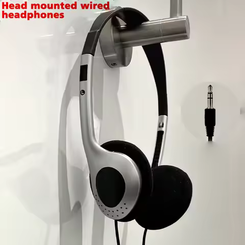 Headphones Y2k Personality Retro Headset Blue Black Fashion Style Headset Over Ear Earbud 3.5mm Head