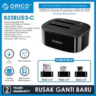 ORICO 6228US3-C 2.5/ 3.5 inch USB3.0 1 to 1 Clone Dual-bay HDD and SSD Hard Drive Dock