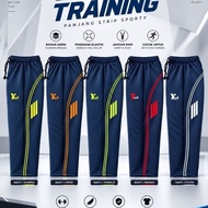 G3 Navy Men's Long Training Pants - Sporty Pants with 3 Stripes for Teenagers and Adults, jumbo