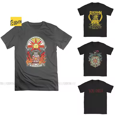 Dark Souls T-Shirt Artorias of the Abyss Solaire of Astora Praise the Sun Man T Shirt O Neck Tees 10