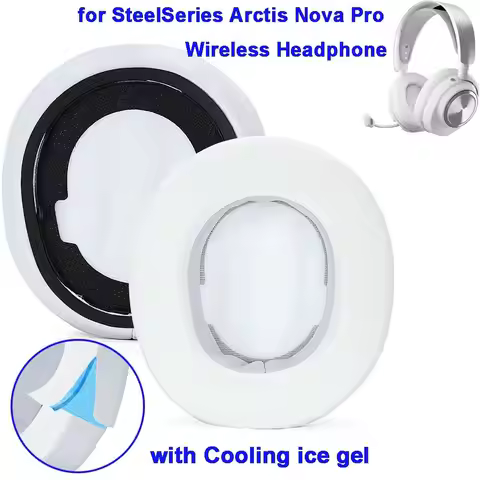 1 Pair Replacement Headphone Ear Pads Cooling Gel Sponge Foam Headphone Headband Cover for SteelSeri