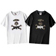 訂購LINE：mei896  特價  AAPE猿人短袖 CC-9976 M  L  XL XXL 棉質上衣 休閒棉T 經典logo 短T 圓領T恤