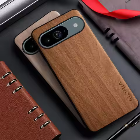 Bamboo Wood Pattern Leather case for Google Pixel 9 Pro XL 9A 5G funda unique design back cover for 