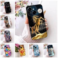Casing For Tecno Spark Go 1 Case Aesthetic Cute Cartoon Fashion Butterfly Funny Painted Back Cover F