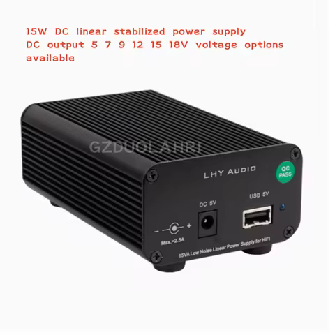 LHY Audio 15W/5V Linear Power Supply DUAL DC Regulator C Port Dual Output CAS XMOS Raspberry Pi Tale