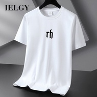 IELGY【S-6XL】CottonIELGY 【S-6XL】Summer Large Size Ice Silk  Men's T-shirt Round Neck Fashion Couple Top