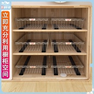 Cabinet pull-out stainless steel cupboard inner shelf pull-out dish pull-out drawer open dish rack shelf bowl basket